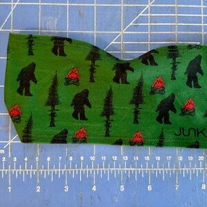 Green Junk Headband with Sasquatch Print
